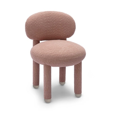 Manu Rose Pink Performance Boucle Side Chair Model: TOV-S69035