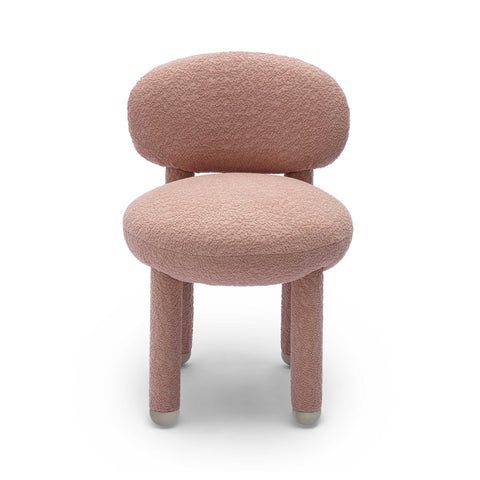 Manu Rose Pink Performance Boucle Side Chair Model: TOV-S69035