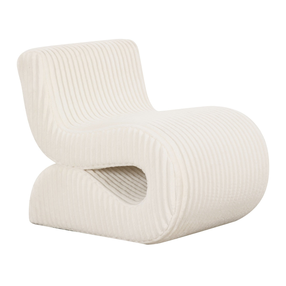 Senna Cream Oversized Corduroy Accent Chair Model: TOV-S69038