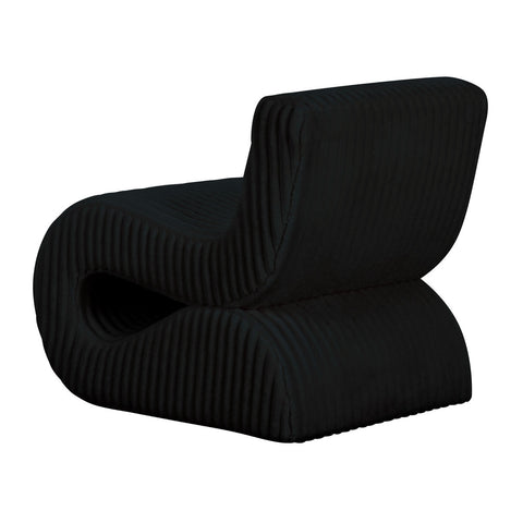 Senna Black Oversized Corduroy Accent Chair Model: TOV-S69039