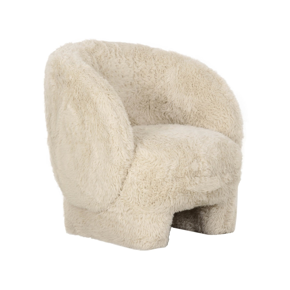 Kiki Natural Vegan Shearling Accent Chair Model: TOV-S69043