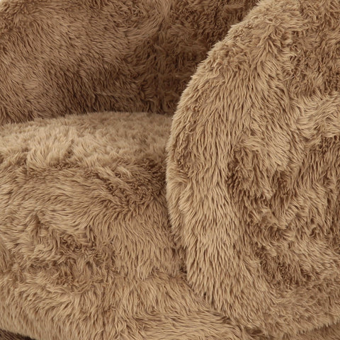 Kiki Dark Taupe Vegan Shearling Accent Chair Model: TOV-S69044
