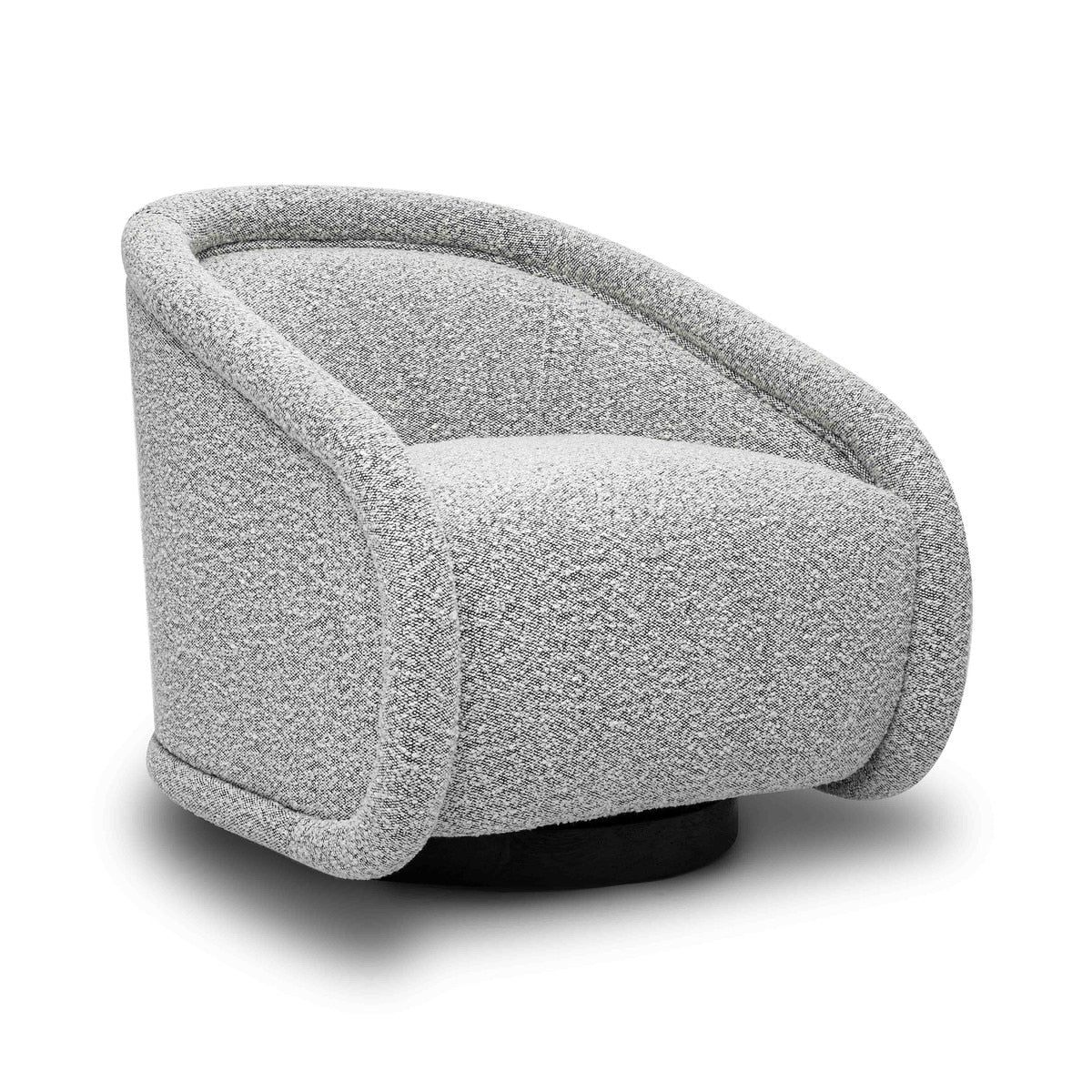 Rory Grey Boucle Swivel Chair Model: TOV-S69070