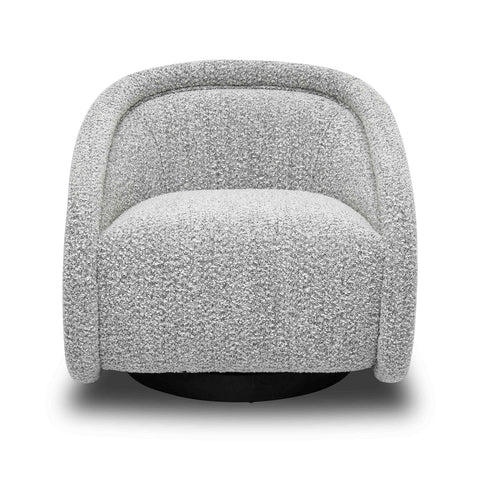 Rory Grey Boucle Swivel Chair Model: TOV-S69070