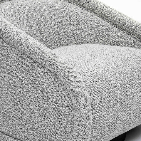 Rory Grey Boucle Swivel Chair Model: TOV-S69070