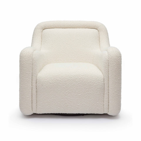 Charli Cream Boucle Swivel Chair Model: TOV-S69188