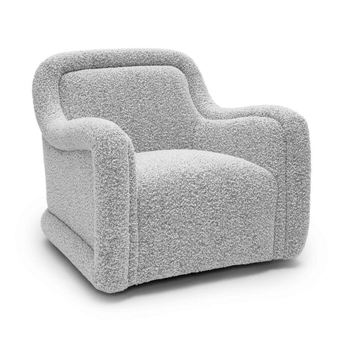 Charli Grey Boucle Swivel Chair Model: TOV-S69189