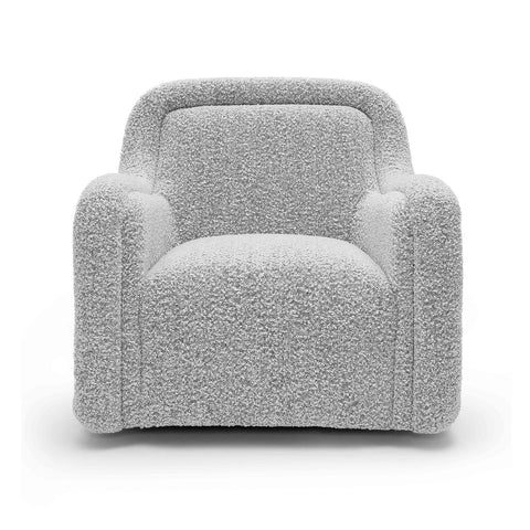 Charli Grey Boucle Swivel Chair Model: TOV-S69189