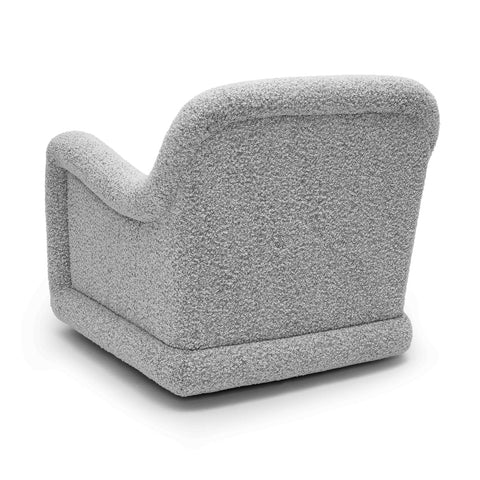 Charli Grey Boucle Swivel Chair Model: TOV-S69189