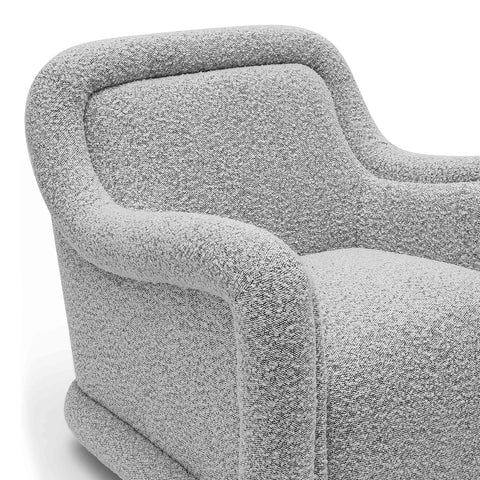 Charli Grey Boucle Swivel Chair Model: TOV-S69189