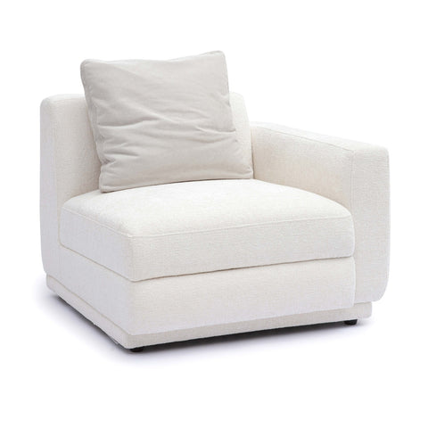 Perry Cream Chenille Modular RAF Corner Chair Model: TOV-S69214