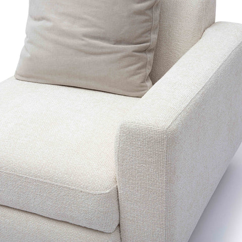 Perry Cream Chenille Modular RAF Corner Chair Model: TOV-S69214