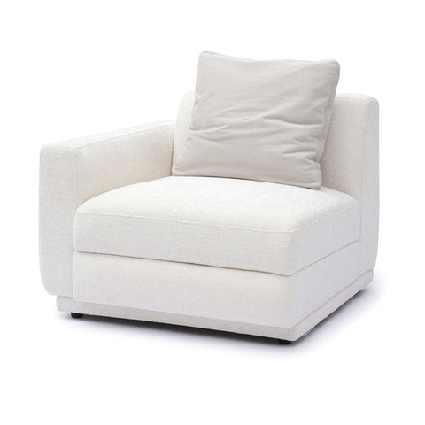 Perry Cream Chenille Modular LAF Corner Chair Model: TOV-S69215