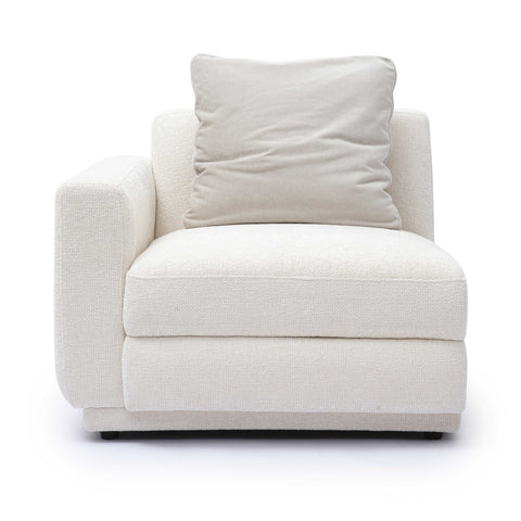 Perry Cream Chenille Modular LAF Corner Chair Model: TOV-S69215