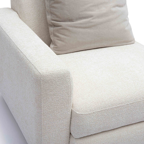 Perry Cream Chenille Modular LAF Corner Chair Model: TOV-S69215