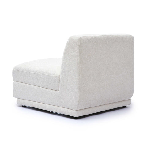 Perry Cream Chenille Modular Armless Chair Model: TOV-S69216