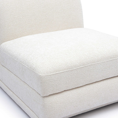 Perry Cream Chenille Modular Armless Chair Model: TOV-S69216