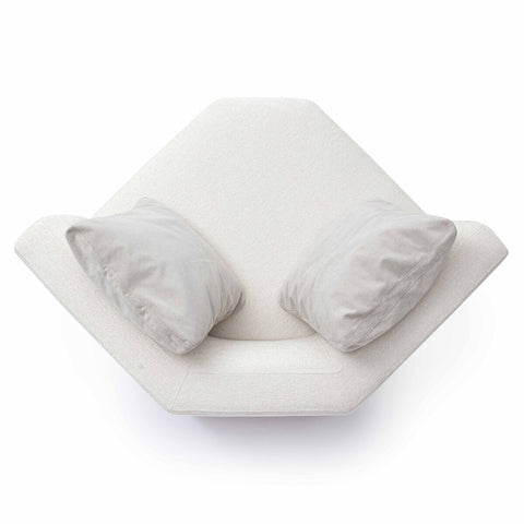 Perry Cream Chenille Modular Wedge Corner Chair Model: TOV-S69217