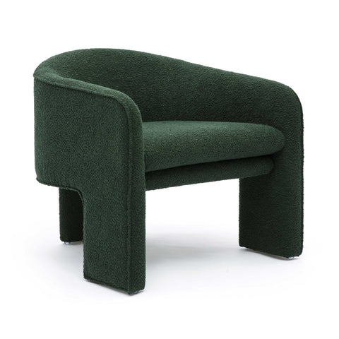 Marla Forest Green Boucle Accent Chair Model: TOV-S69288