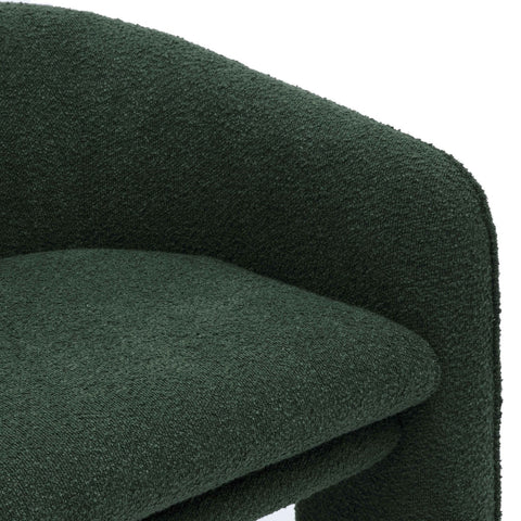 Marla Forest Green Boucle Accent Chair Model: TOV-S69288