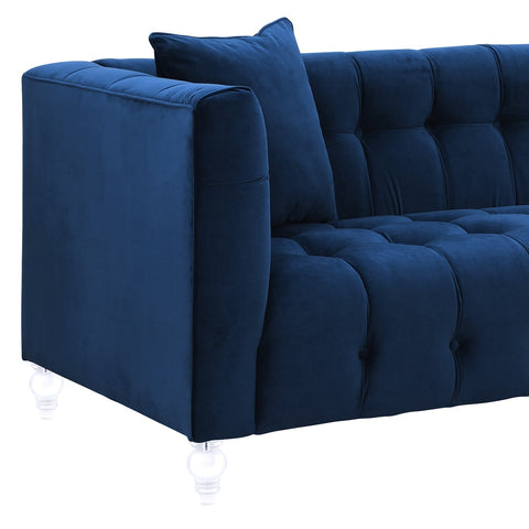 Bea Navy Velvet Sofa Model: TOV-S85