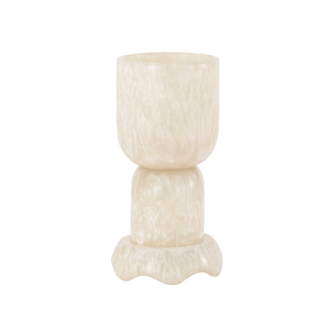 Platform Tan Swirl Resin Kiddush Cup Model: TOV-T18617