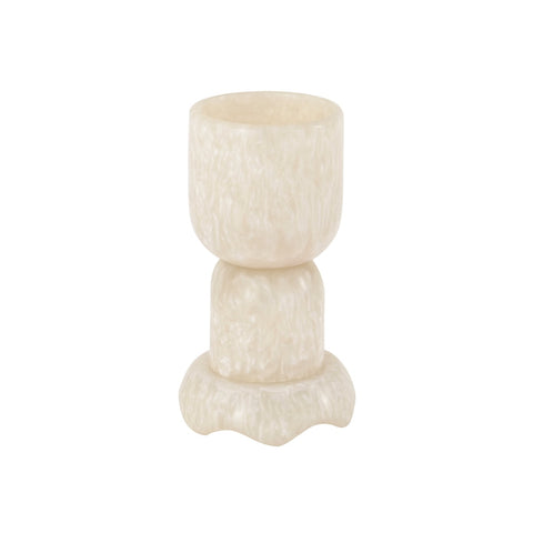 Platform Tan Swirl Resin Kiddush Cup Model: TOV-T18617