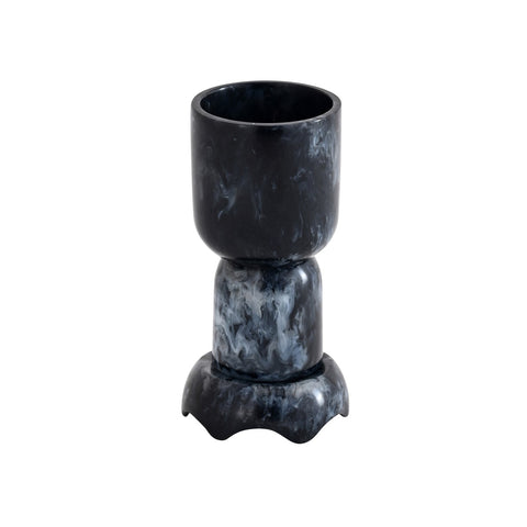Platform Black Swirl Resin Kiddush Cup Model: TOV-T18619