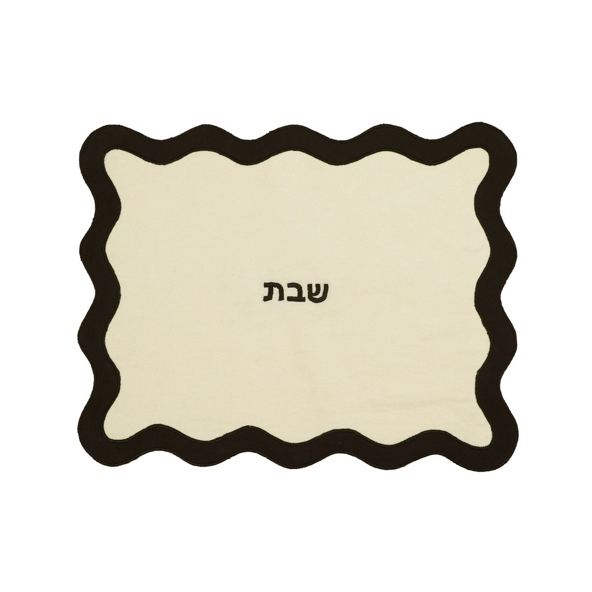 TOV Cream & Black Wavy Challah Cover Model: TOV-T18651