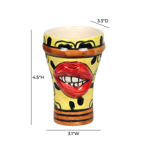 Velma 'Flirty' Ceramic Glasses - Set of 4 Model: TOV-T18761
