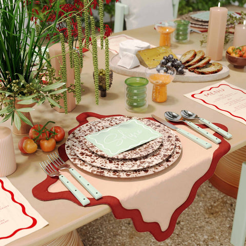 Soline Mint and Stainless Steel Flatware - Set of 20 Pieces Model: TOV-T54289-SET