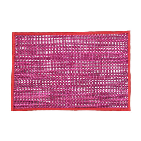 Peele Pink Seagrass Placemat - Set of 4 Model: TOV-T54305
