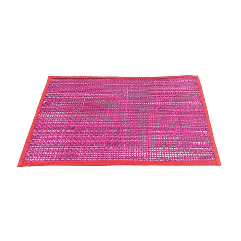 Peele Pink Seagrass Placemat - Set of 4 Model: TOV-T54305