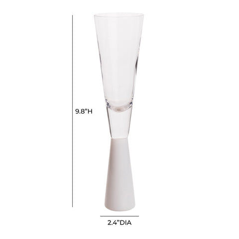 Flute White Champagne Glasses - Set of 4 Model: TOV-T68859