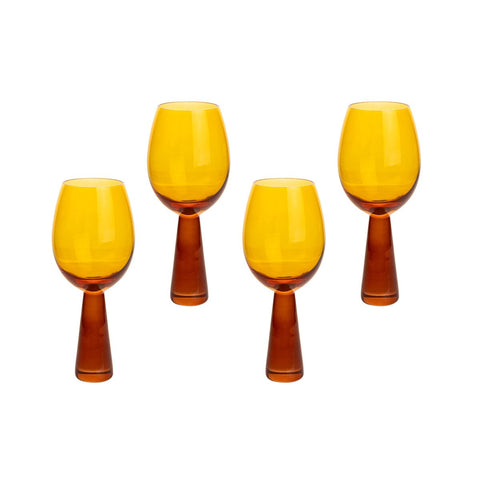 Rose Amber Wine Glasses - Set of 4 Model: TOV-T68860