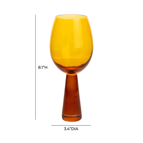 Rose Amber Wine Glasses - Set of 4 Model: TOV-T68860