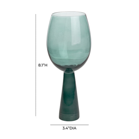 Rose Green Wine Glasses - Set of 4 Model: TOV-T68861
