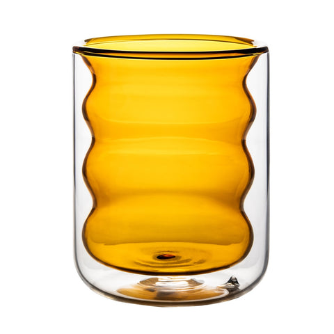 Waves Amber Water Glass - Set of 4 Model: TOV-T68863
