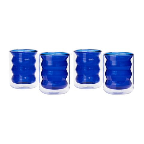 Waves Blue Water Glass - Set of 4 Model: TOV-T68864