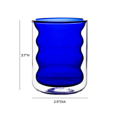 Waves Blue Water Glass - Set of 4 Model: TOV-T68864