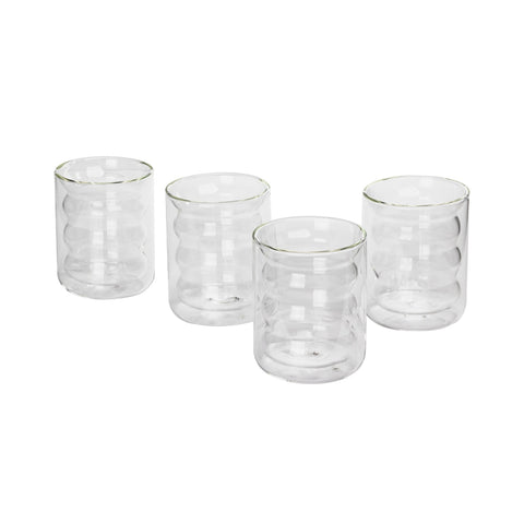 Waves Clear Water Glass - Set of 4 Model: TOV-T68865