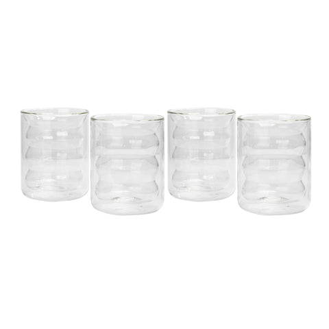 Waves Clear Water Glass - Set of 4 Model: TOV-T68865
