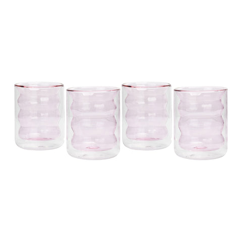 Waves Blush Water Glass - Set of 4 Model: TOV-T68867