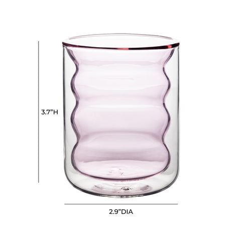Waves Blush Water Glass - Set of 4 Model: TOV-T68867