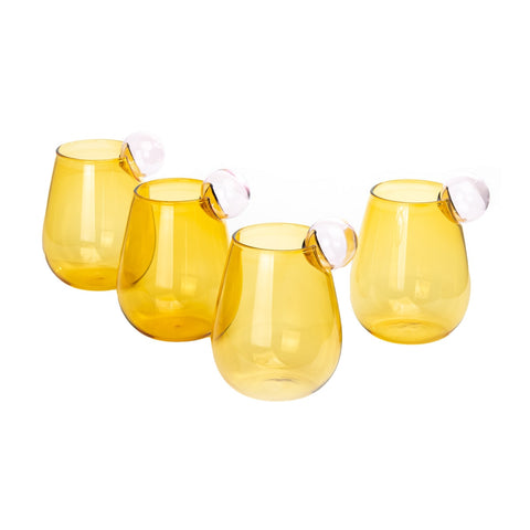 Boule Amber Water Glass - Set of 4 Model: TOV-T68868