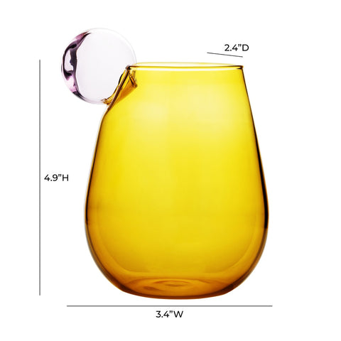 Boule Amber Water Glass - Set of 4 Model: TOV-T68868