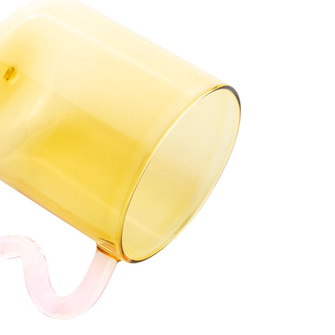 Lottie Amber and Pink Water Glass - Set of 4 Model: TOV-T68870