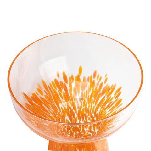 Dottie Clear Orange Dots Cocktail Glass - Set of 4 Model: TOV-T68871