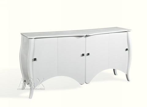 A&X Sybilla Transitional White Crocodile Lacquer Buffet Model VGUNAC638-180