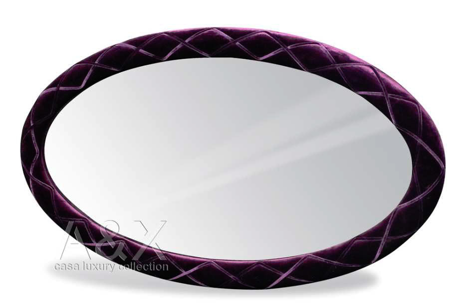 Palace Armani Xavira Purple Fabric Oval Mirror Model VGUNAW428-140